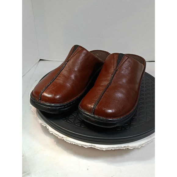 PREDICTIONS Brown Leather Slip On Casual Shoes Womens Size 6.5 - Picture 5 of 14